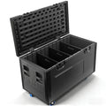 UTHCLO Cable Trunk 44"x22" ATA Road Case, Heavy Duty Utility Road Trunk Flight Case with Wheels Size Transport for Audio & DJ Equipment Storage Black(Includes 3 partitions)