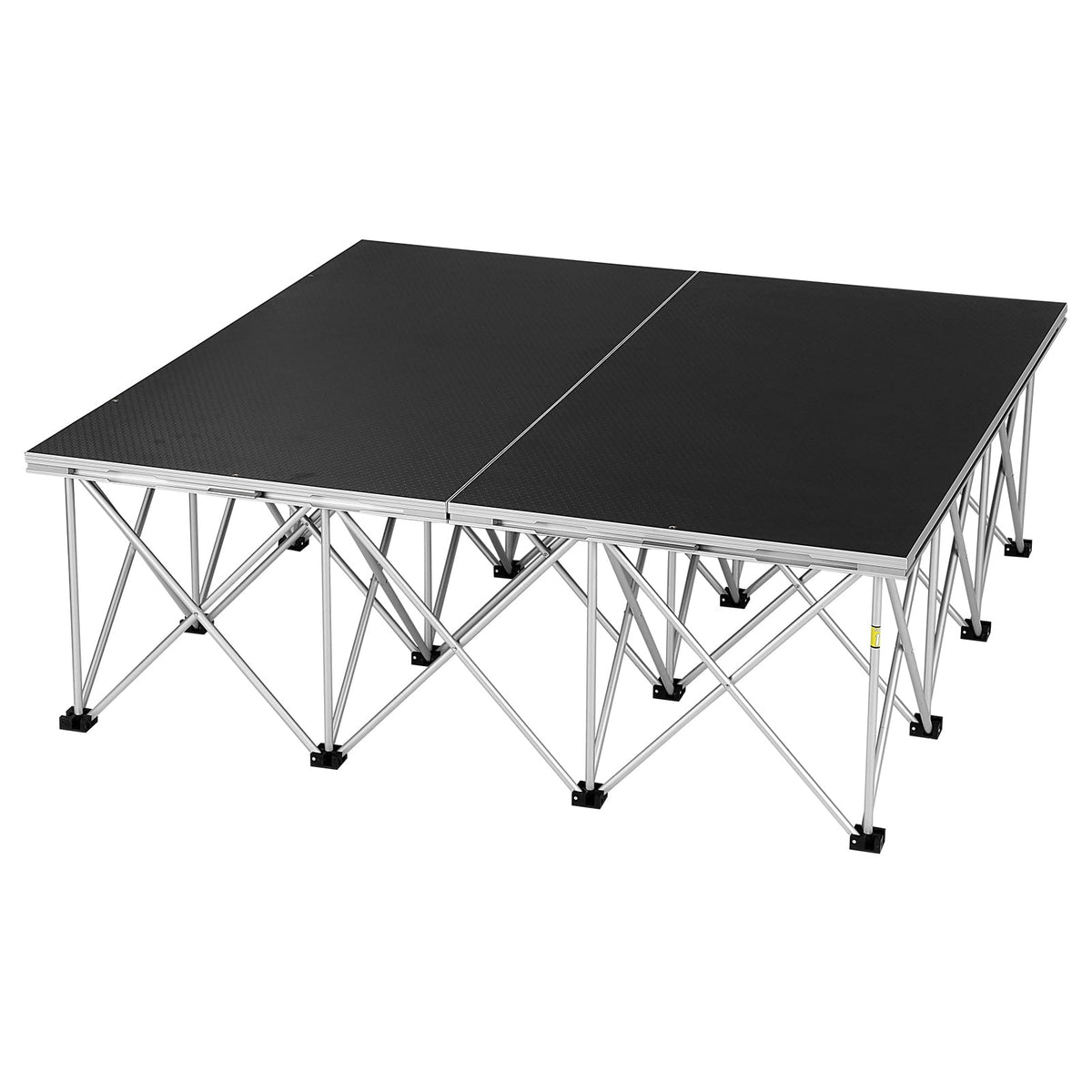 UTHCLO 4 x 4 ft Folding Portable Stage Platform Modular Unit with 16” High 16-Strut Centipede Riser for Auditoriums Concerts Bars Aluminum