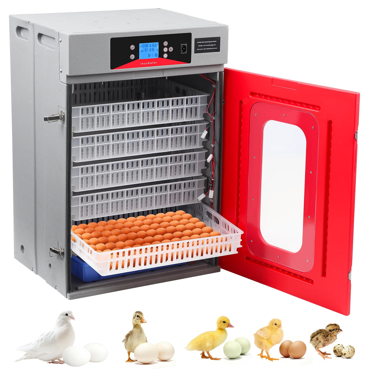 UTHCLO Poultry Breeding Incubator Automatic Digital Egg Incubator with Temperature 400 Eggs Capacity 360° Roller Flipping for Hatching Chicken Duck Goose Birds