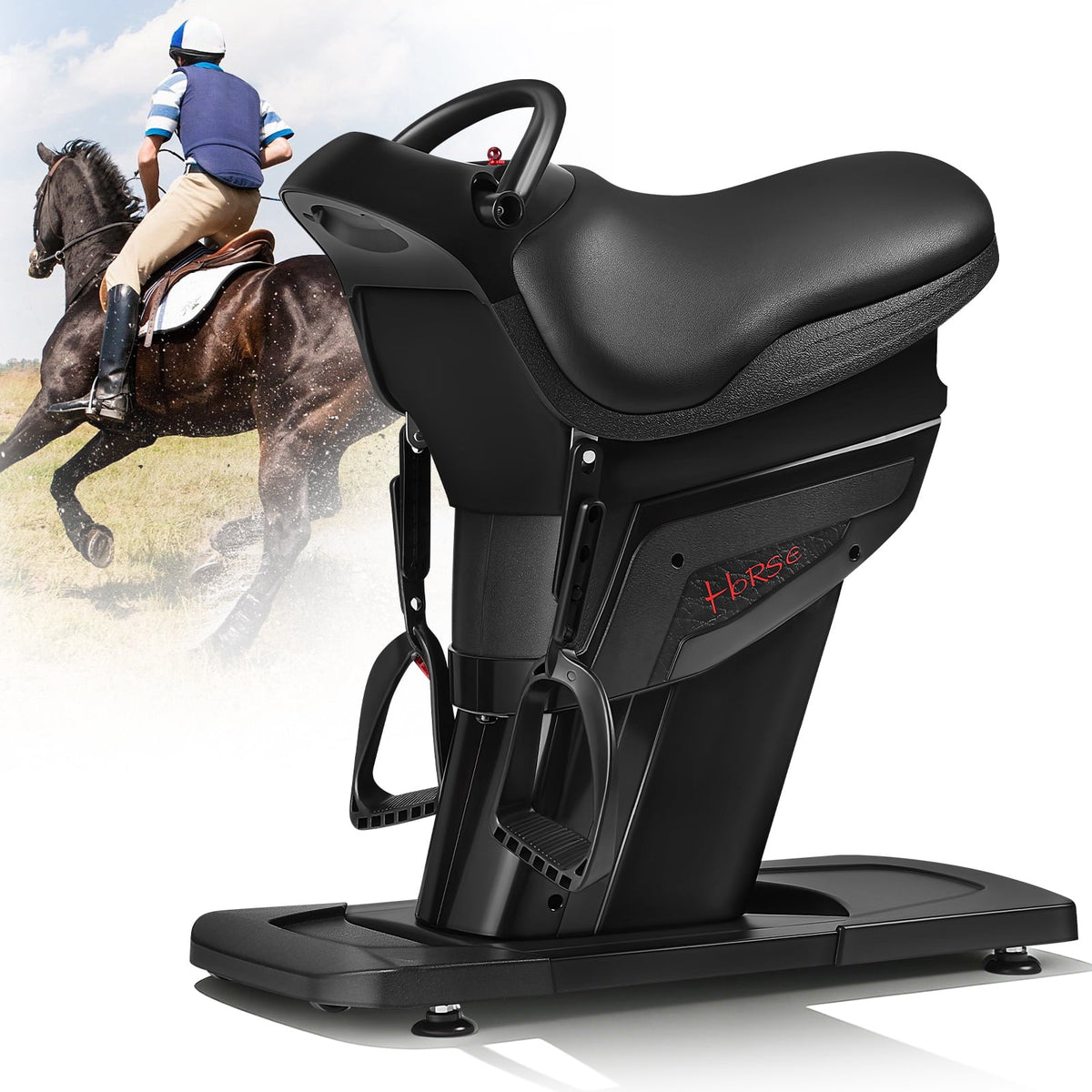 UTHCLO Electric Horse Riding Machine Indoor 3D Simulation Horse Riding Abdominal Fitness Exercise Machine, Home Workout Equipment 330lbs Capacity