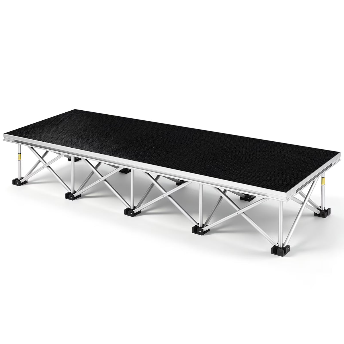 UTHCLO Folding Portable Stage stairs One-Level Staircase for 16" High Stage | 8" High Risers