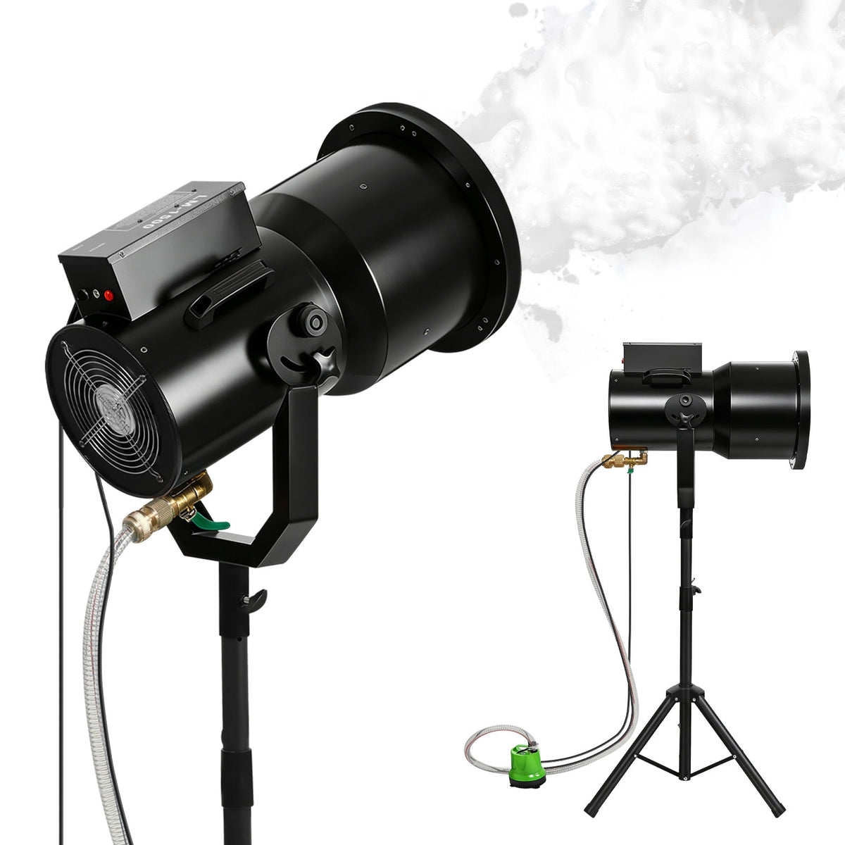 UTHCLO Foam Machine for Party Whit 9 LED Lights Machine with Water Tank Foam Cannon for Stage Wedding Bar Include Foam Powder